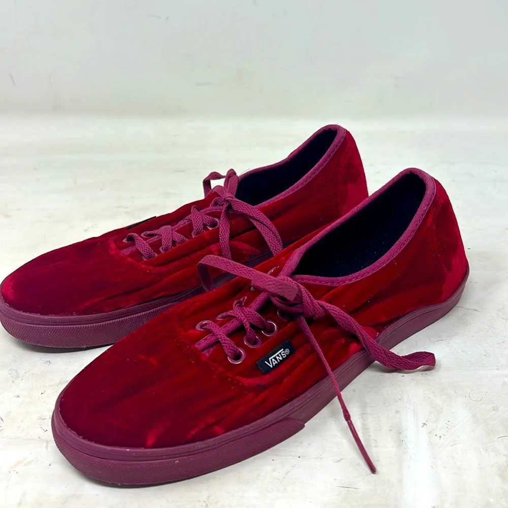 Vintage Vans Women's Sneakers in Deep Red - Picture 1 of 5